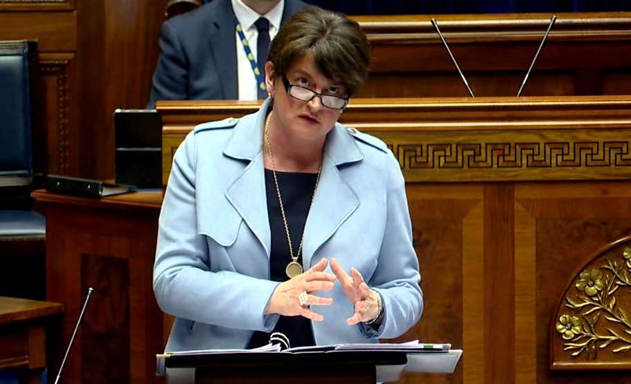 Arlene Foster told a Stormont committee of Assembly members there was little prospect of a meeting of minds any time soon (NI Assembly/PA)