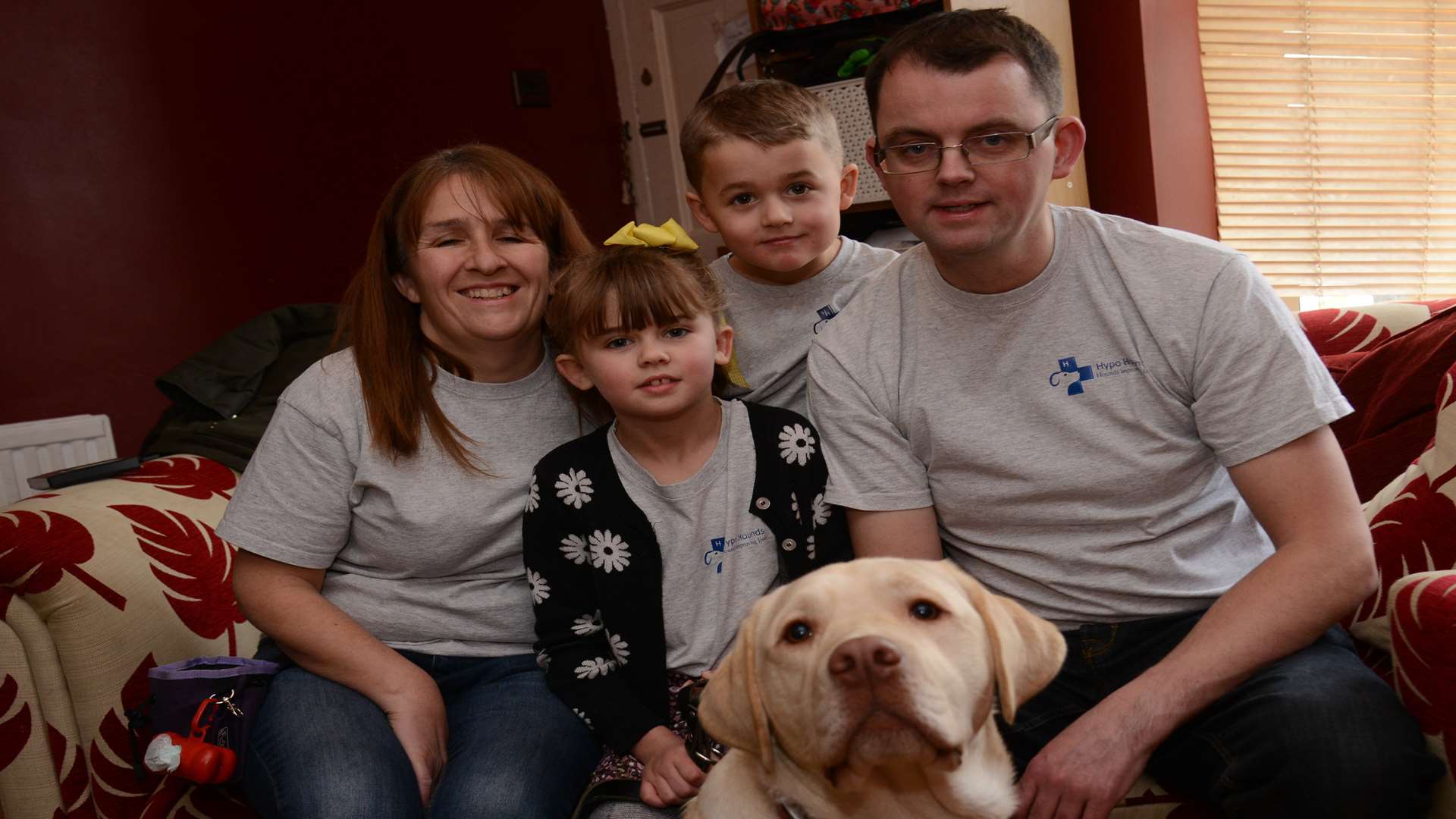 Phoebe with her family and Teddy.