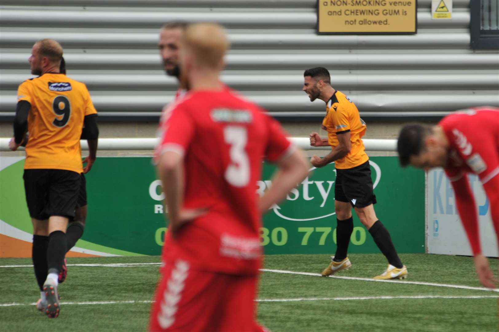 Joan Luque celebrates his goal against Hemel Hempstead Picture: Steve Terrell