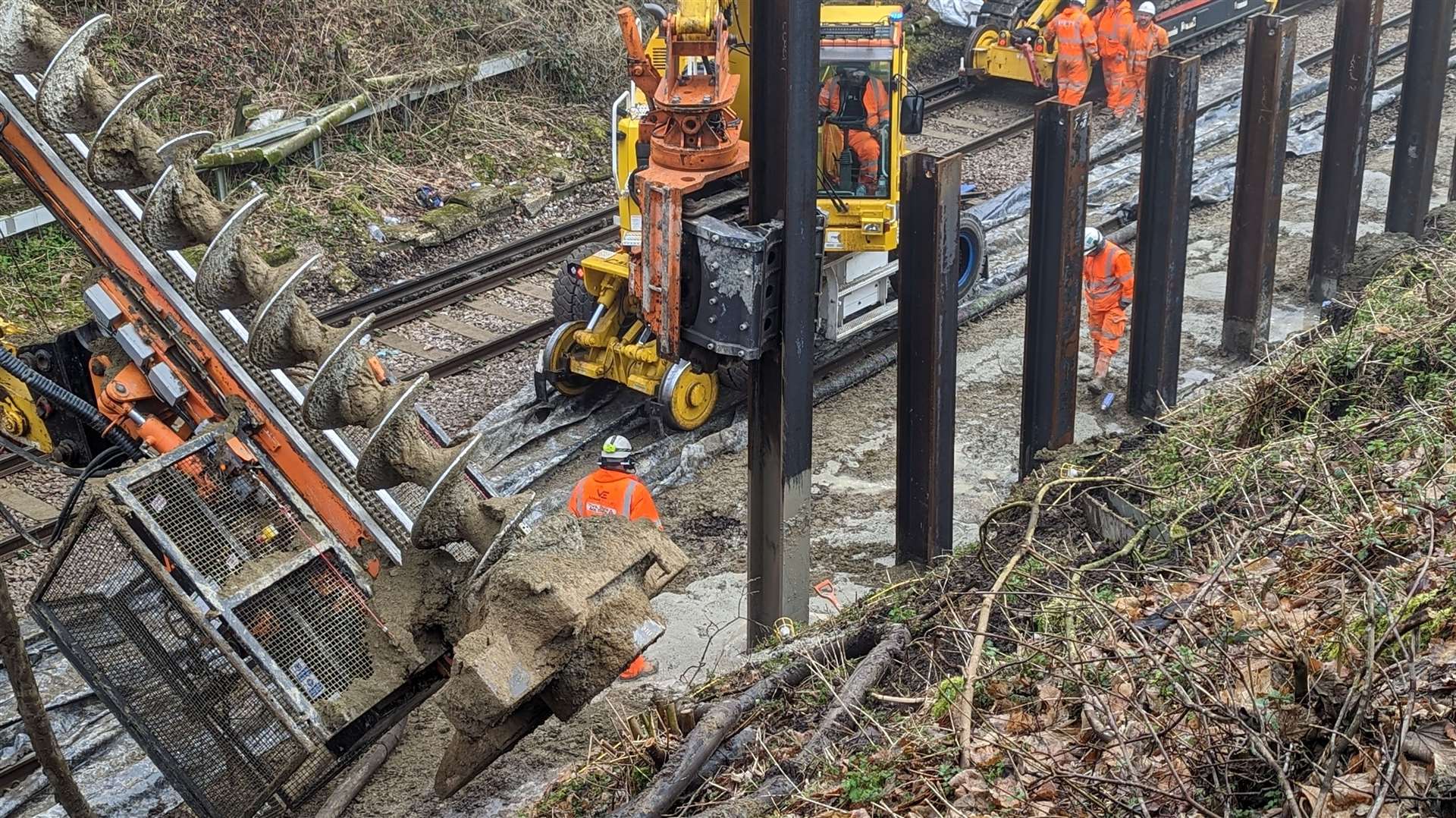 Drilling work at the Selling tunnel