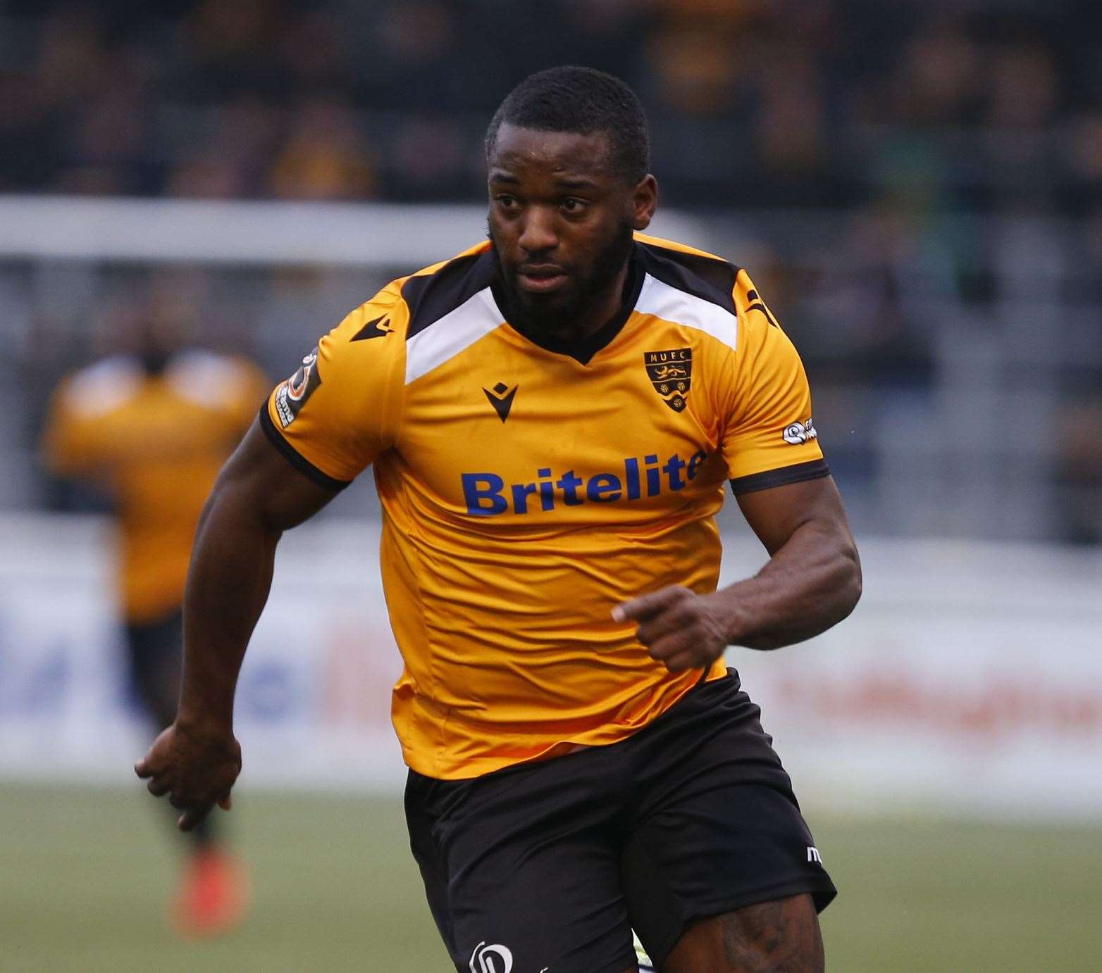 Maidstone United striker Ibby Akanbi Picture: Andy Jones