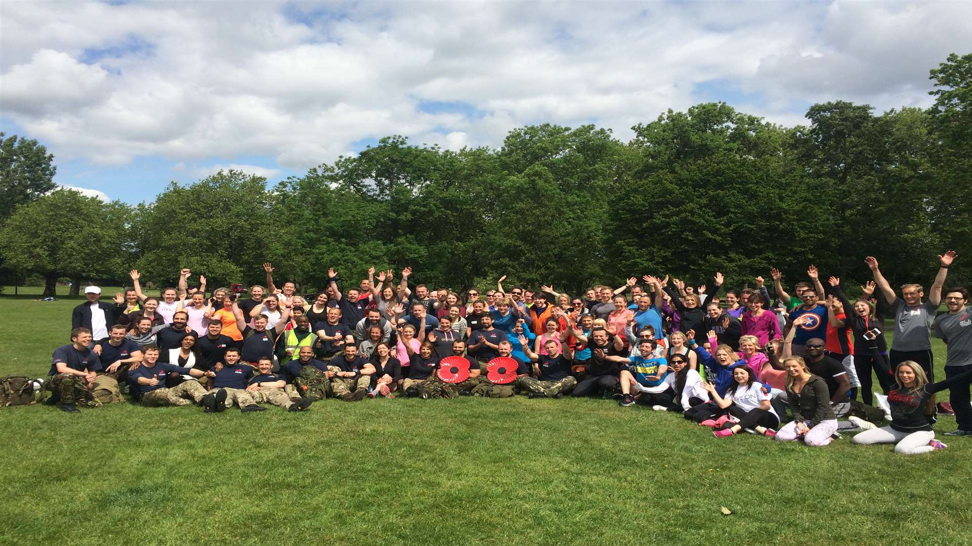 Dozens of residents gathered on The Common for National Outdoor Fitness day