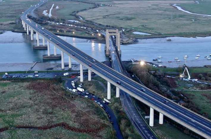 Kingsferry Bridge and the Sheppey Bridge are the only routes on to the Island. Picture: Phil Drew