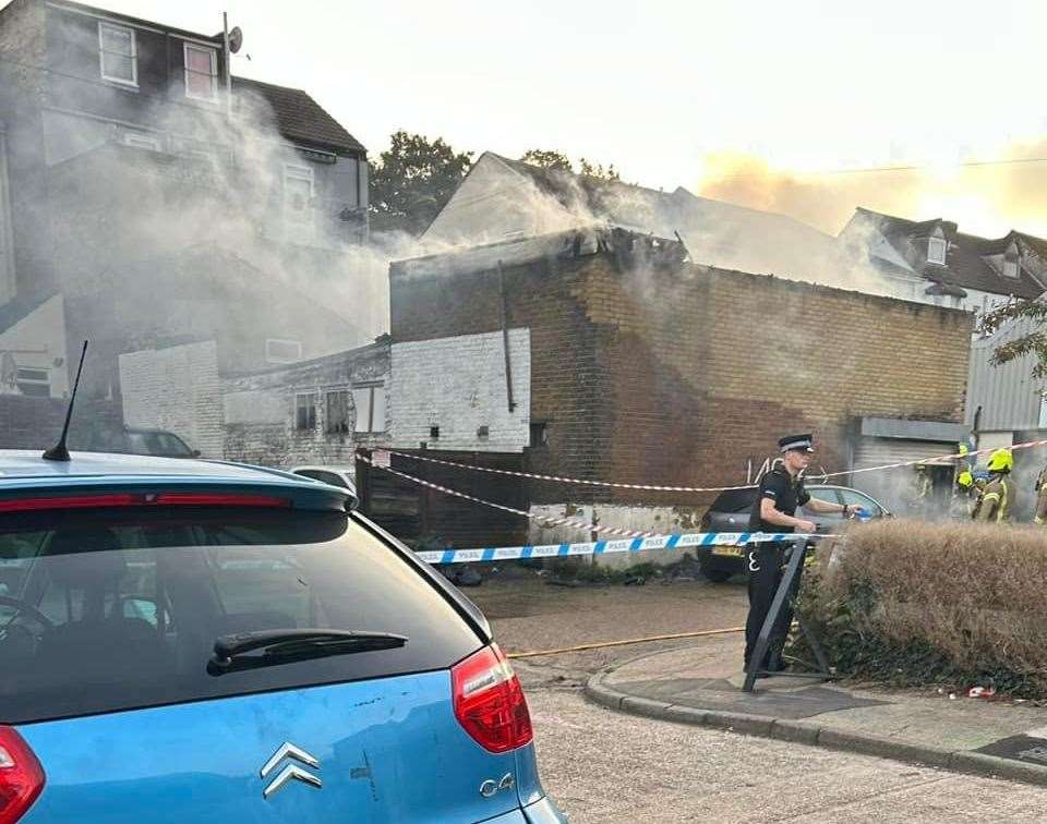 It looks to have been contained to the garage. Picture: Angela Louise Fox