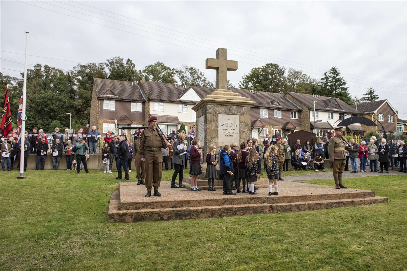 The re-dedication ceremony involved villagers of all ages. Picture Tony Pullen