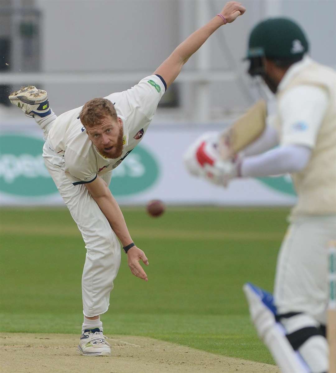 Kent bowler Ivan Thomas Picture: Gary Browne