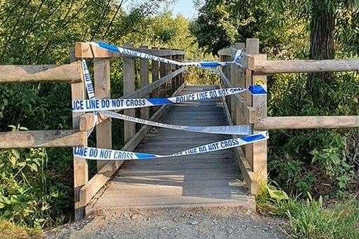 Part of Leybourne Lakes Country Park has been cordoned off Picture: UKNIP (37418291)