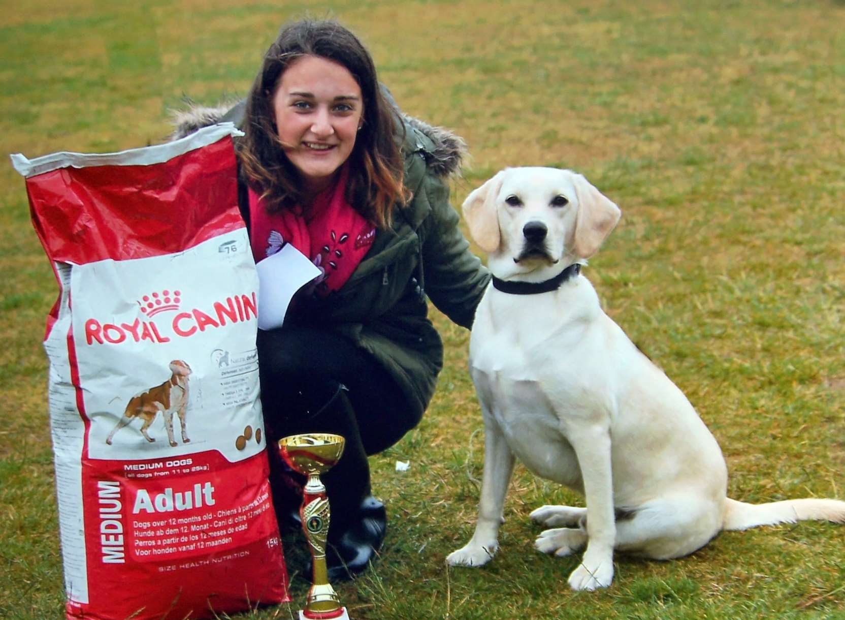 Barley the Labrador Cross won Best In Show (Novelty)