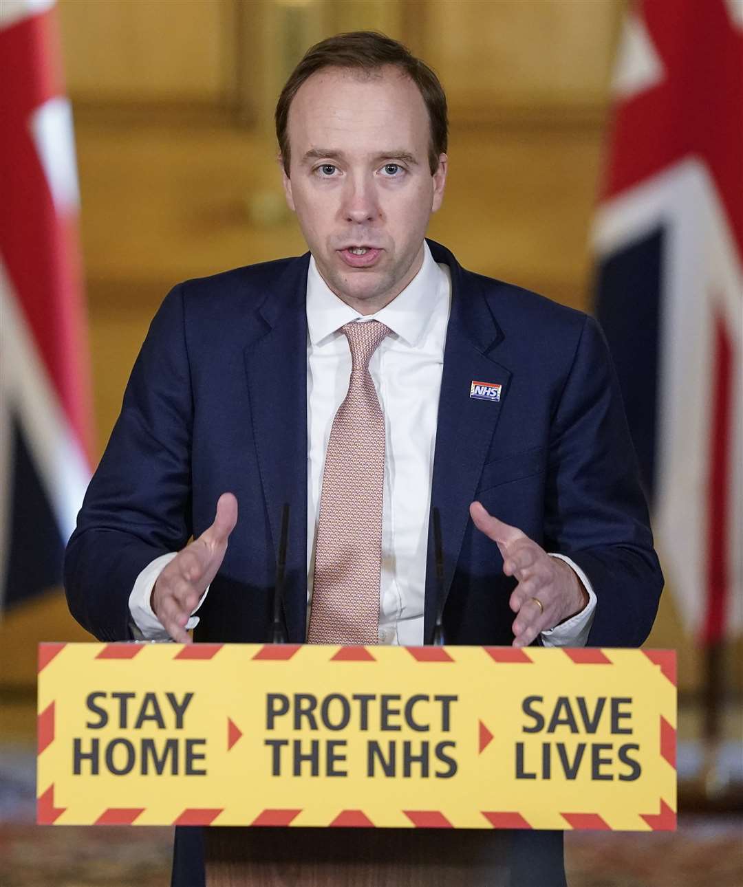 Health Secretary Matt Hancock is confident the UK is at the peak of its outbreak (10 Downing St handout/PA)