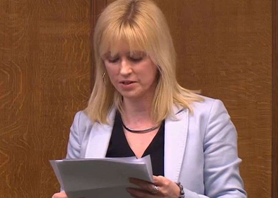 MP Rosie Duffield speaking in Parliament on Tuesday. Picture: parliamentlive.tv