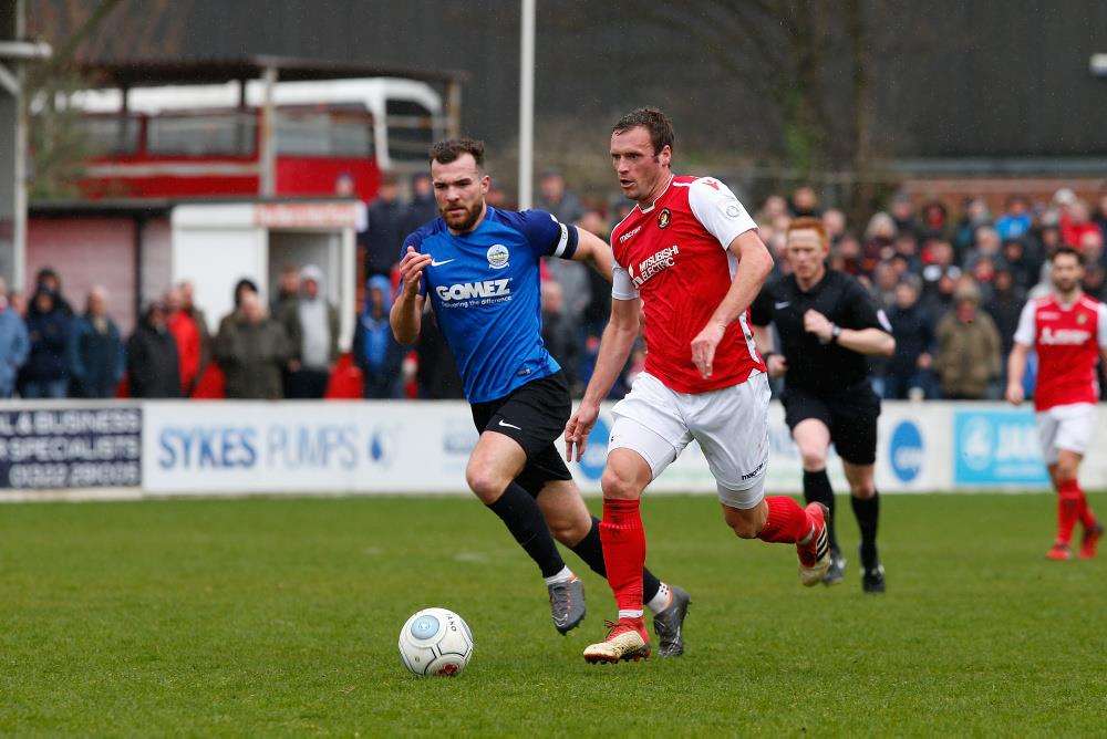 Andy Drury runs forward for Ebbsfleet Picture: Andy Jones