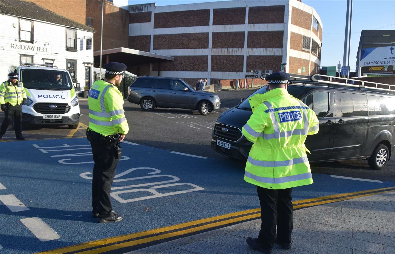 Police turned away 600 vehicles from the bus gate in Clive Road, Gravesend, between December and January. Picture: Fraser Gray