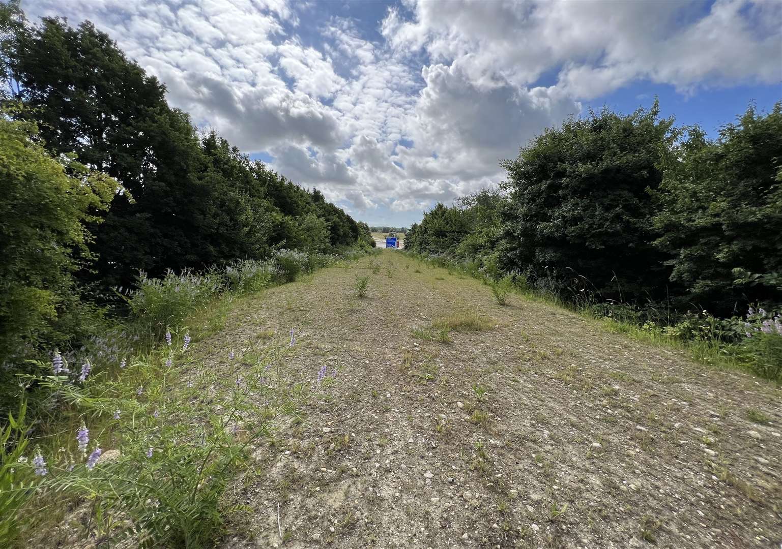 The old shape of the road can still be seen on the banks. Picture: Barry Goodwin