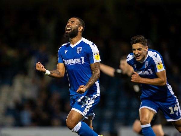 Alex Jakubiak celebrates scoring against Blackpool Picture: Ady Kerry