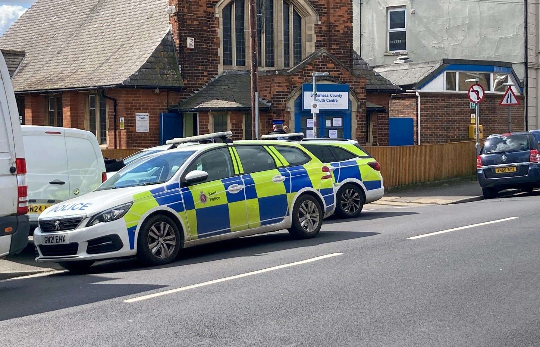 Police attended and taped off the road. Picture: John Nurden