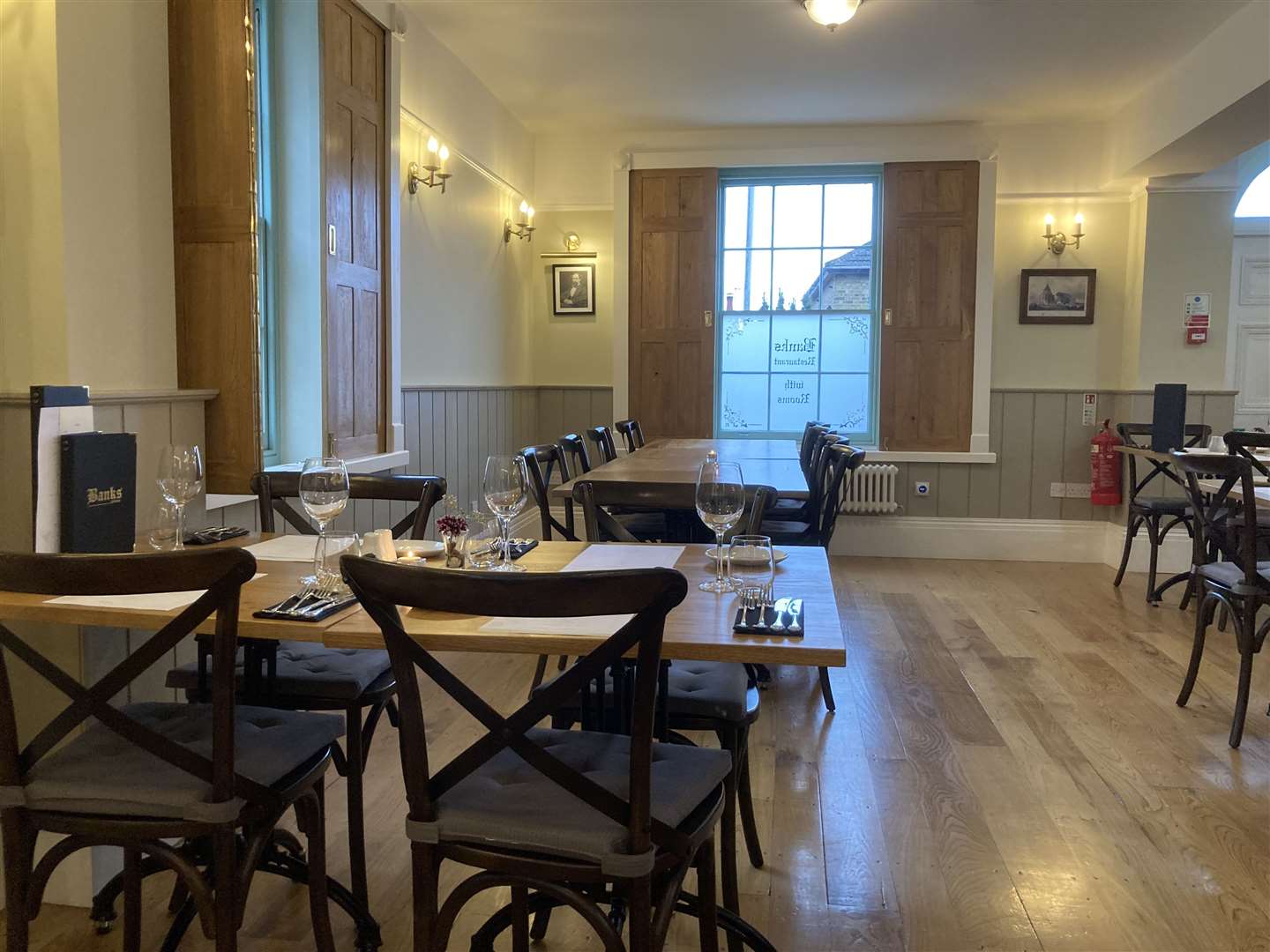 Dining area at Banks restaurant, Minster