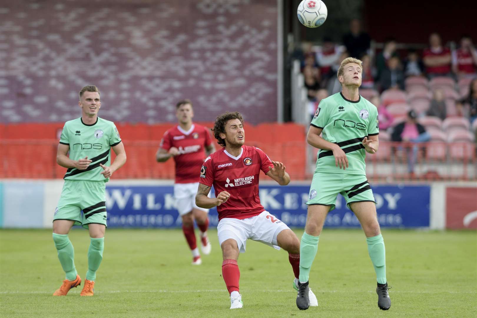 Lawrie Wilson challenges for the ball against Gateshead Picture: Andy Payton