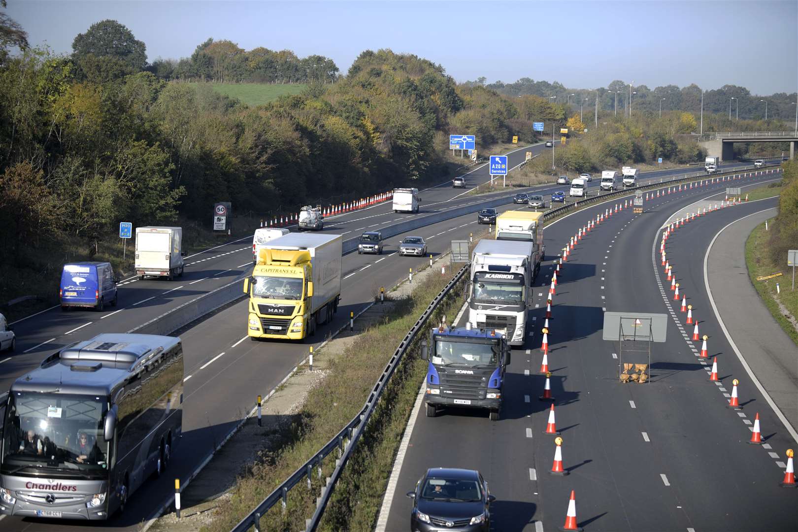 Operation Brock was in place last year between Junctions 8 and 9. Picture: Barry Goodwin