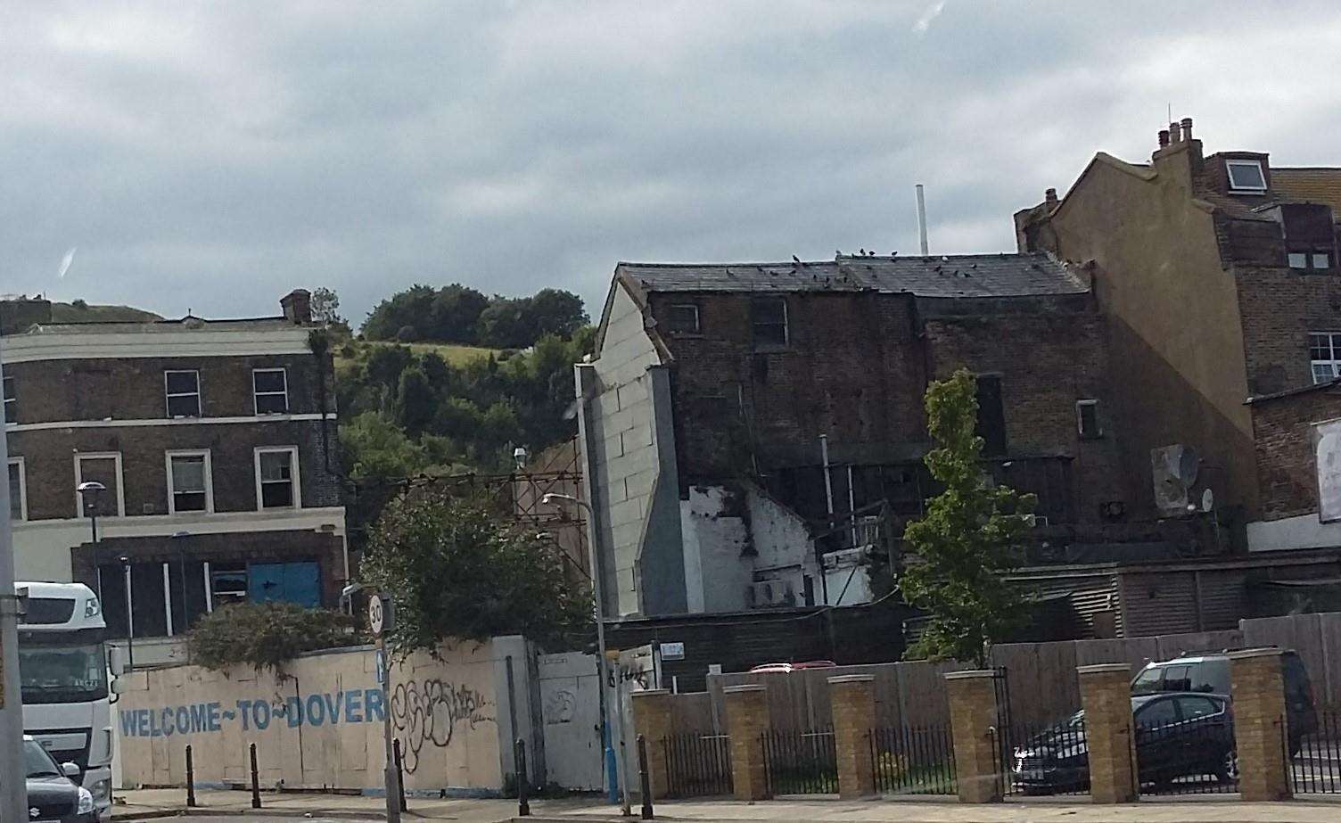 Not welcome - the tatty sign. Picture: Graham Hutchinson