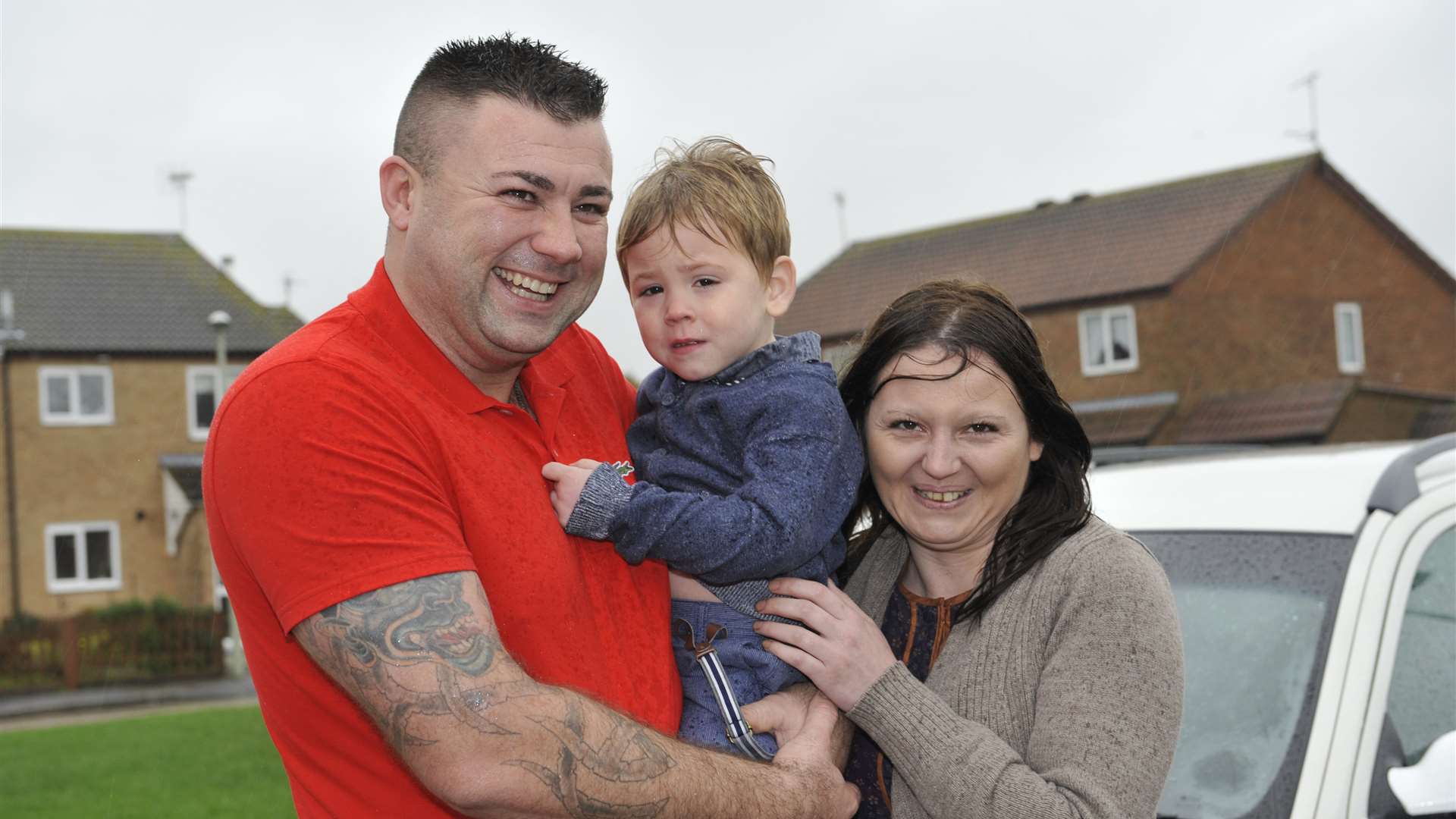 Marc Collins with sister Leanne Collins and her son Kyan