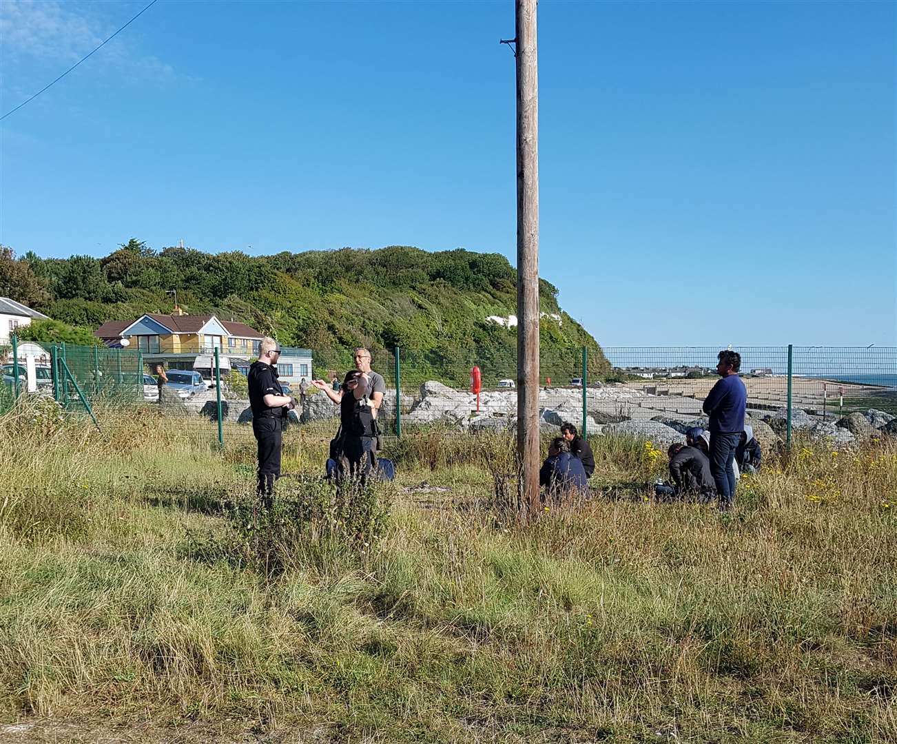 Some of the migrants found on the coast this morning