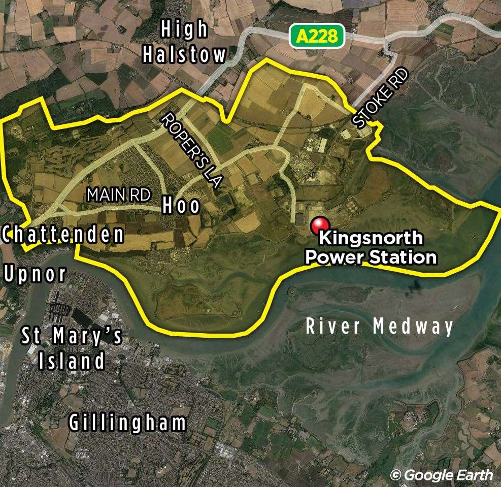 The area covered by the Hoo St Werburgh and Chattenden Neighbourhood Area