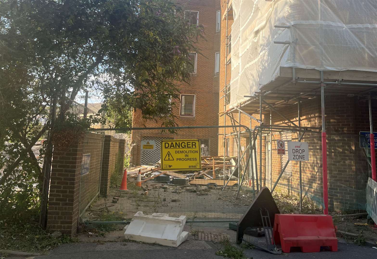 The demolition is expected to continue until late September