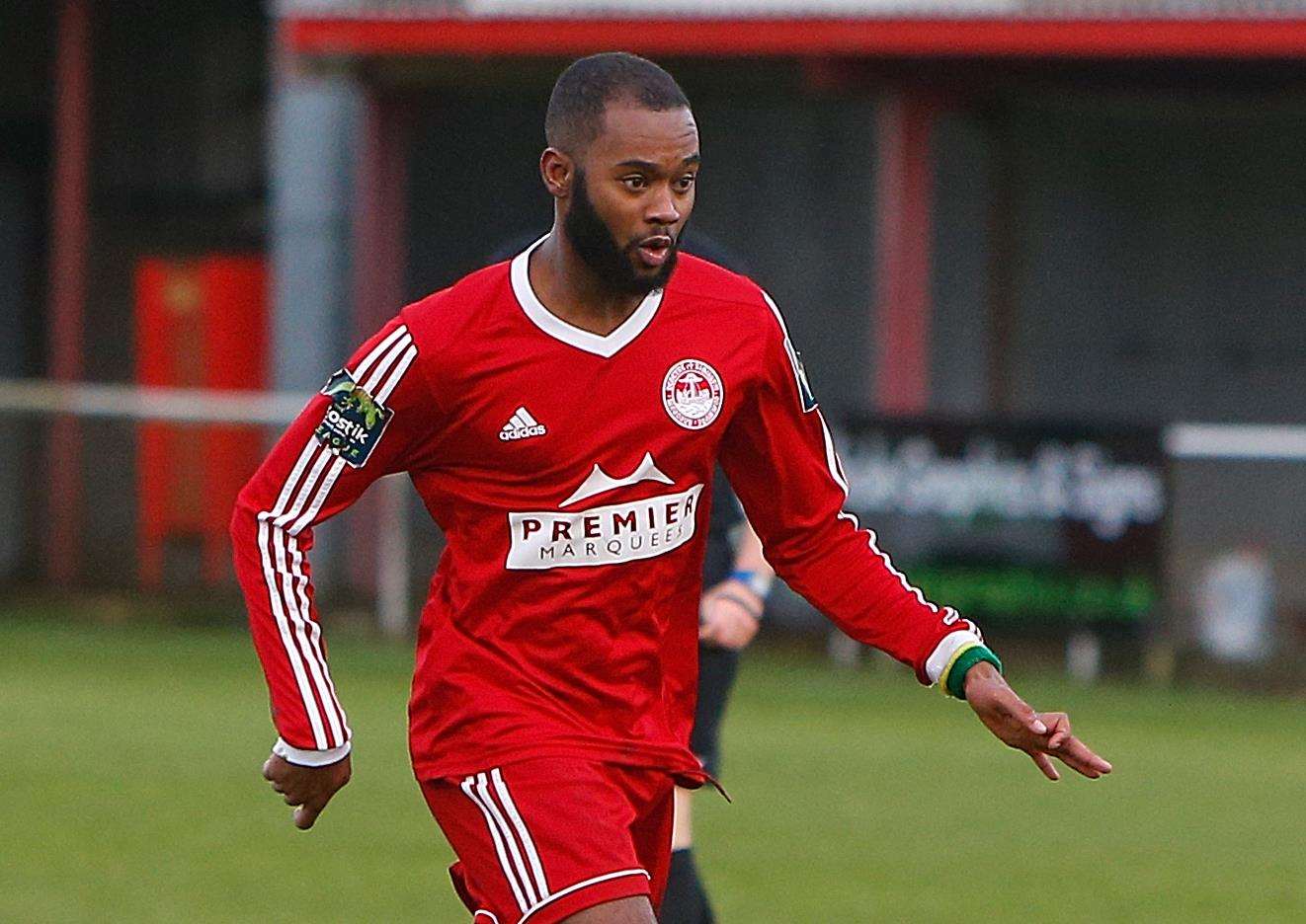 Hythe striker Zak Ansah Picture: Andy Jones