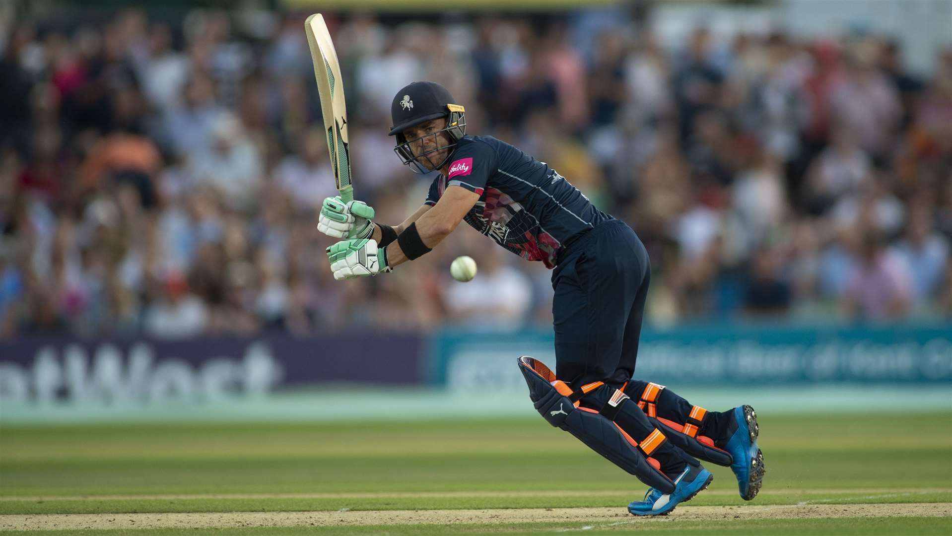 Kent's Heino Kuhn clips one to square leg as he works towards his half-century against Essex. Picture: Ady Kerry