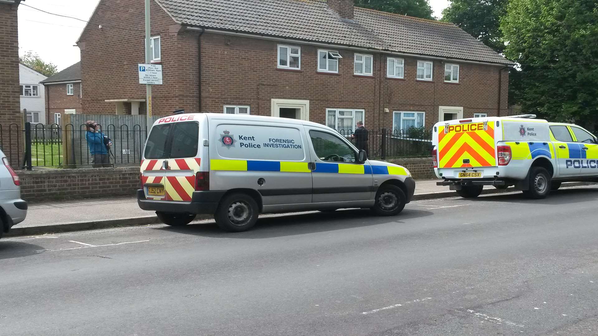 The scene in Victoria Park, Herne Bay