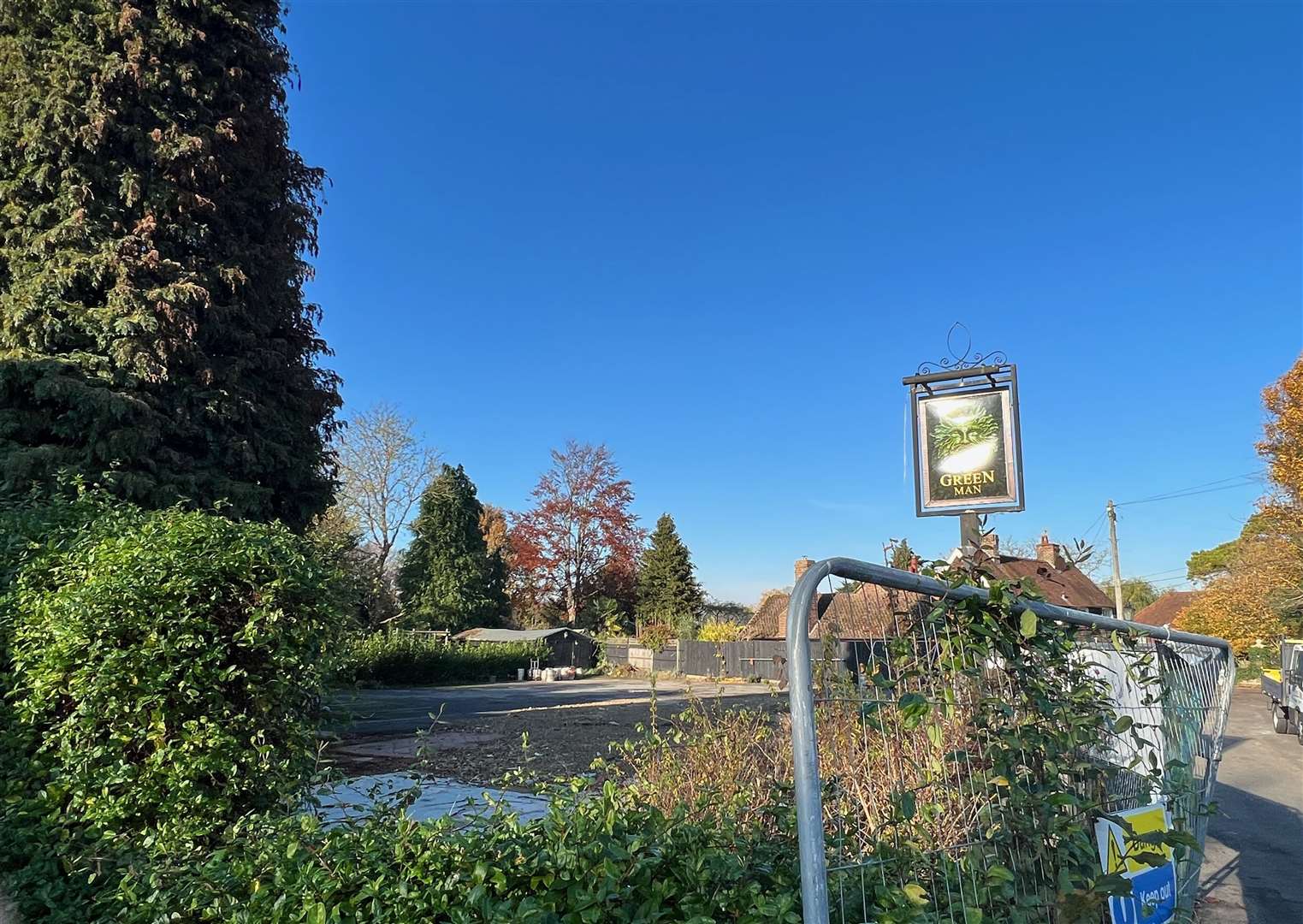 The site of the Green Man pub in Hodsoll Street has been listed for sale