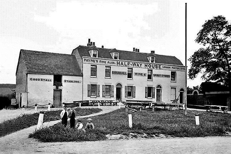 The Half-Way House pub, believed to have been on the opposite side of Queenborough Road, Halfway (5582488)