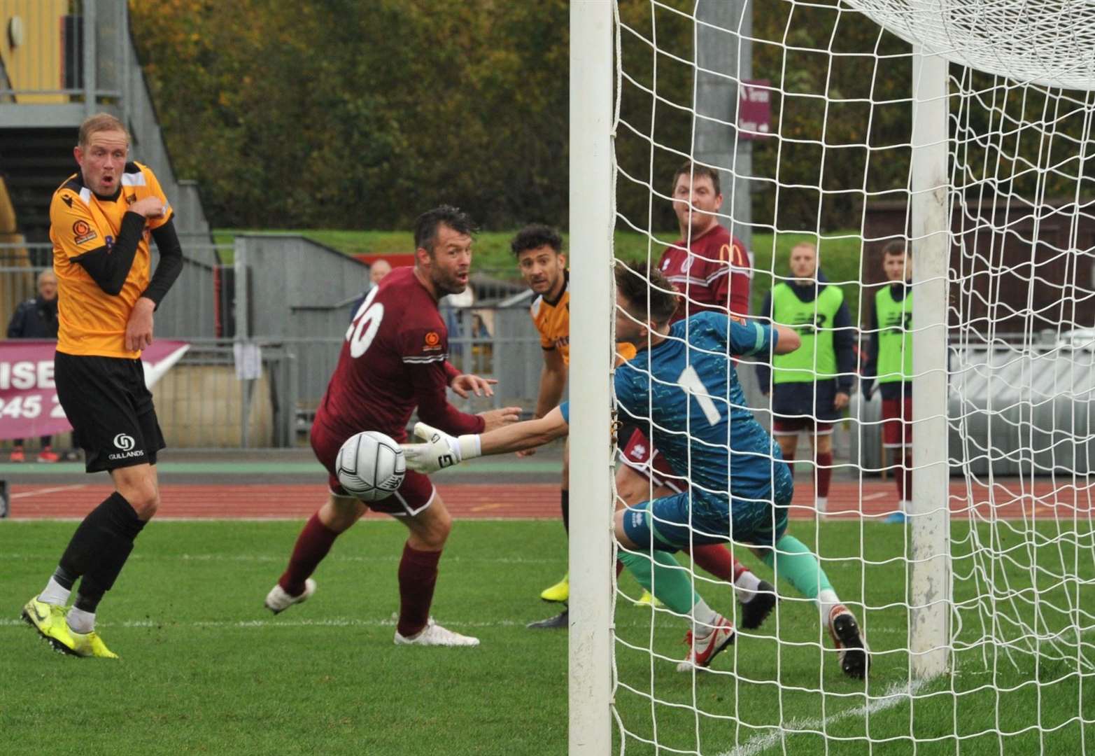 Lee Worgan saves from George Porter last weekend Picture: Steve Terrell