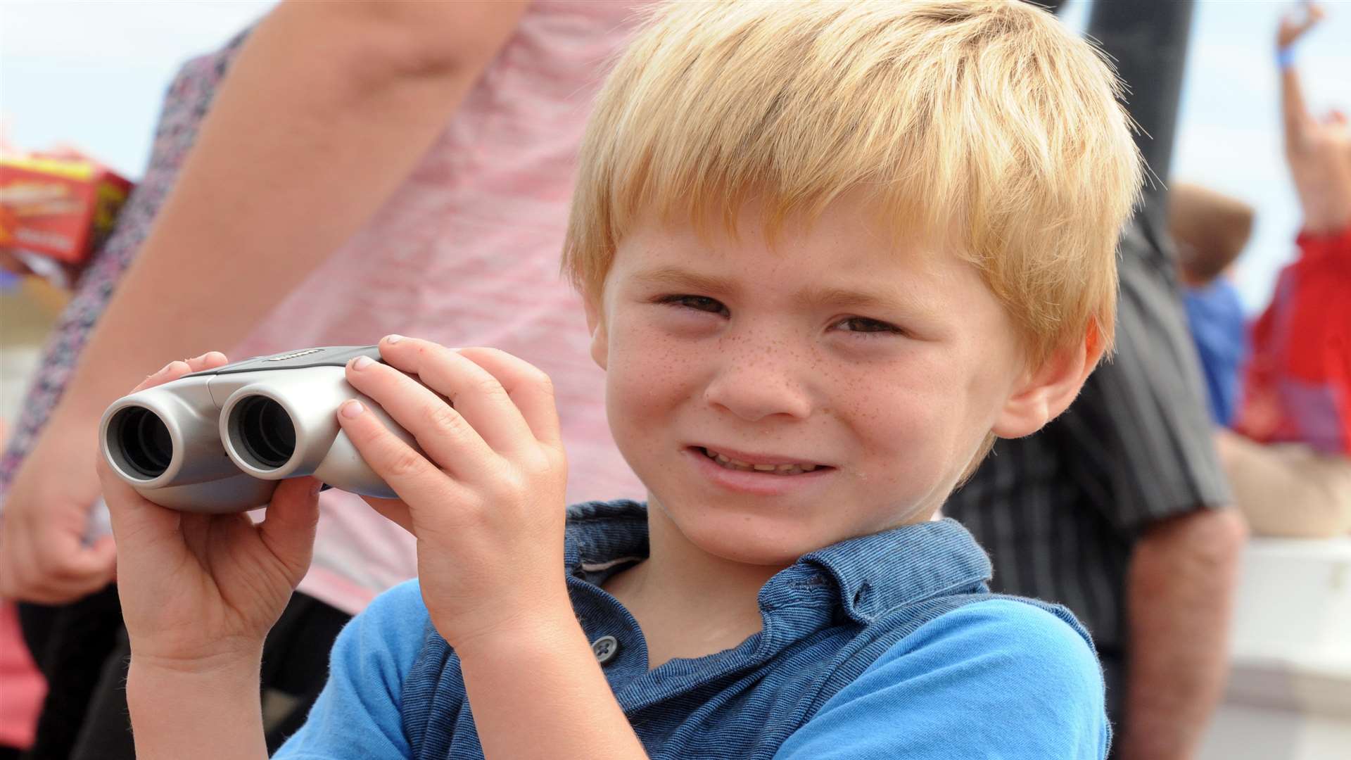 Five-year-old Dylan Bastable is ready to enjoy the spectacle. Pic by Wayne McCabe