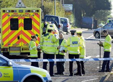 The Ford Focus involved in the crash - the driver suffered minor injuries.