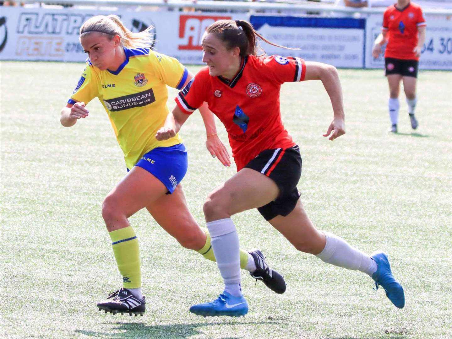 Lottie Sharp in action for Chatham Town Women. Picture: Allen Hollands