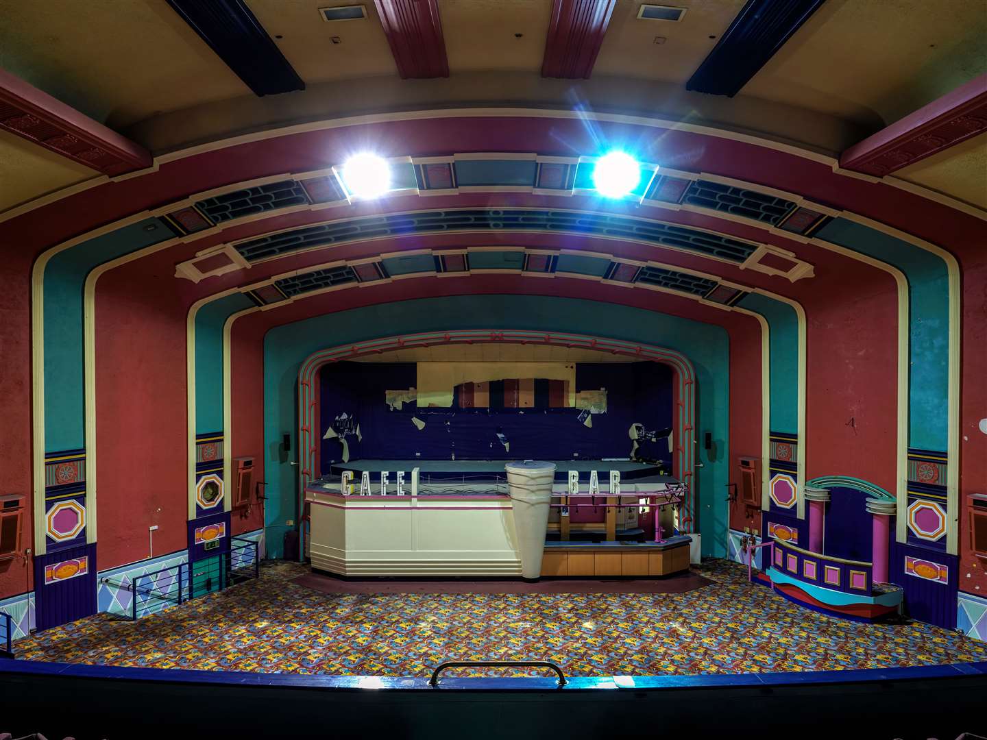 Inside the former Mecca Bingo hall; this part of the building is earmarked for demolition