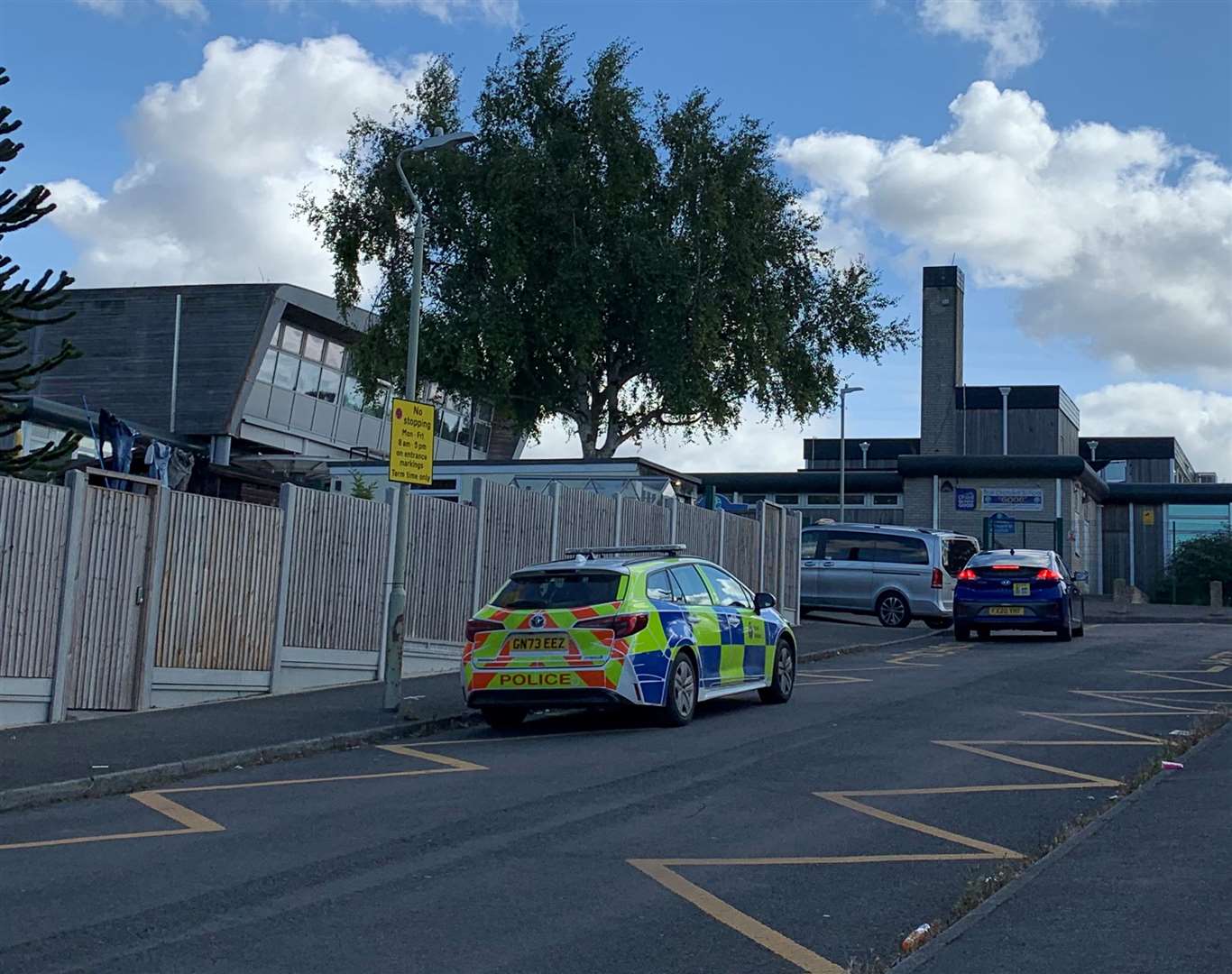 Police were called to The Orchard School, Canterbury, after a substance was thrown at a girl