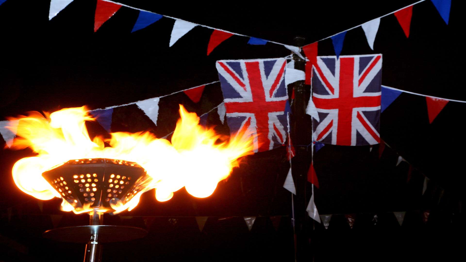 The Jubilee Beacon lighting ceremony at Ashford town centre. Credit: Brian Marsh.