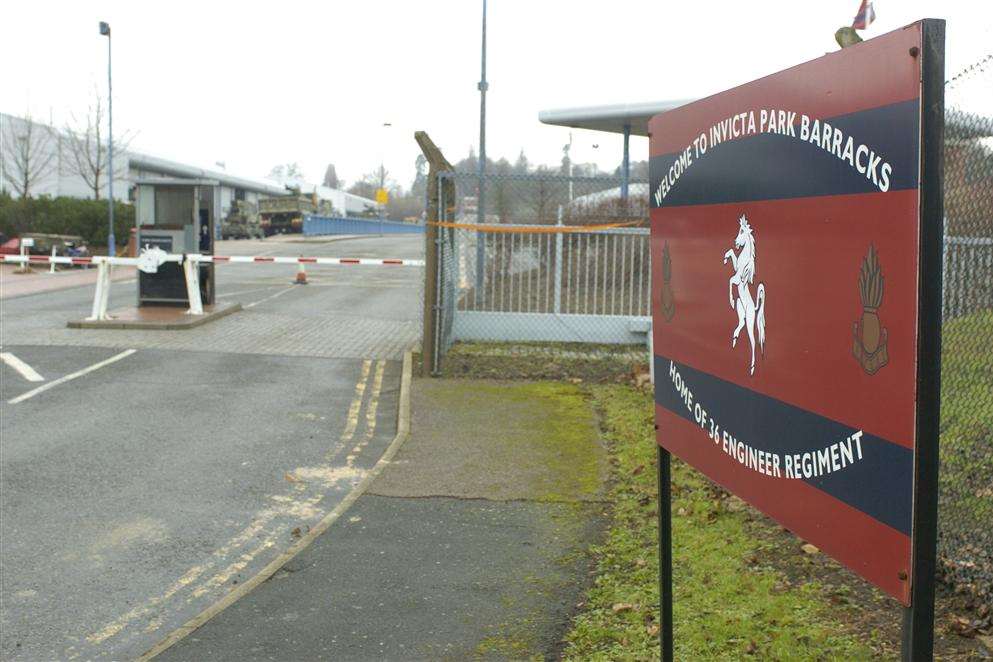 Invicta Park Barracks in Maidstone - source of the air raid siren-style noise