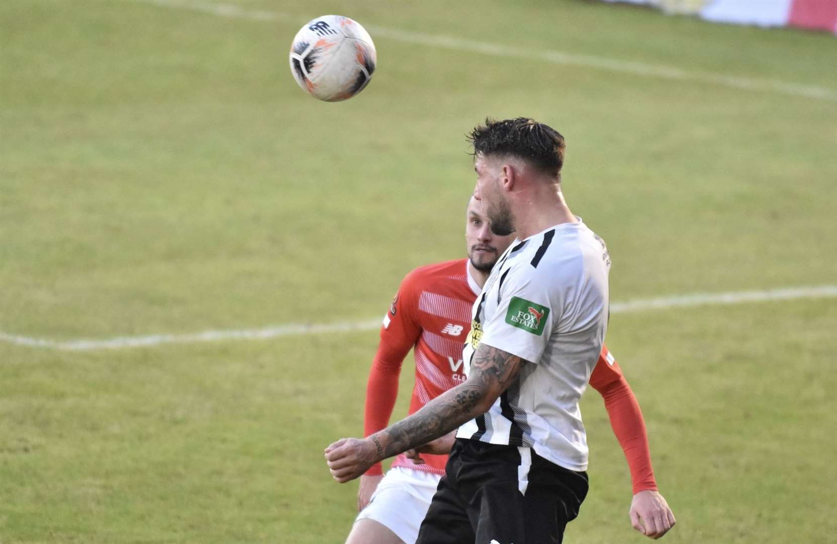 Dartford striker Alex Wall proved a big nuisance against Ebbsfleet. Picture: Ed Miller/EUFC