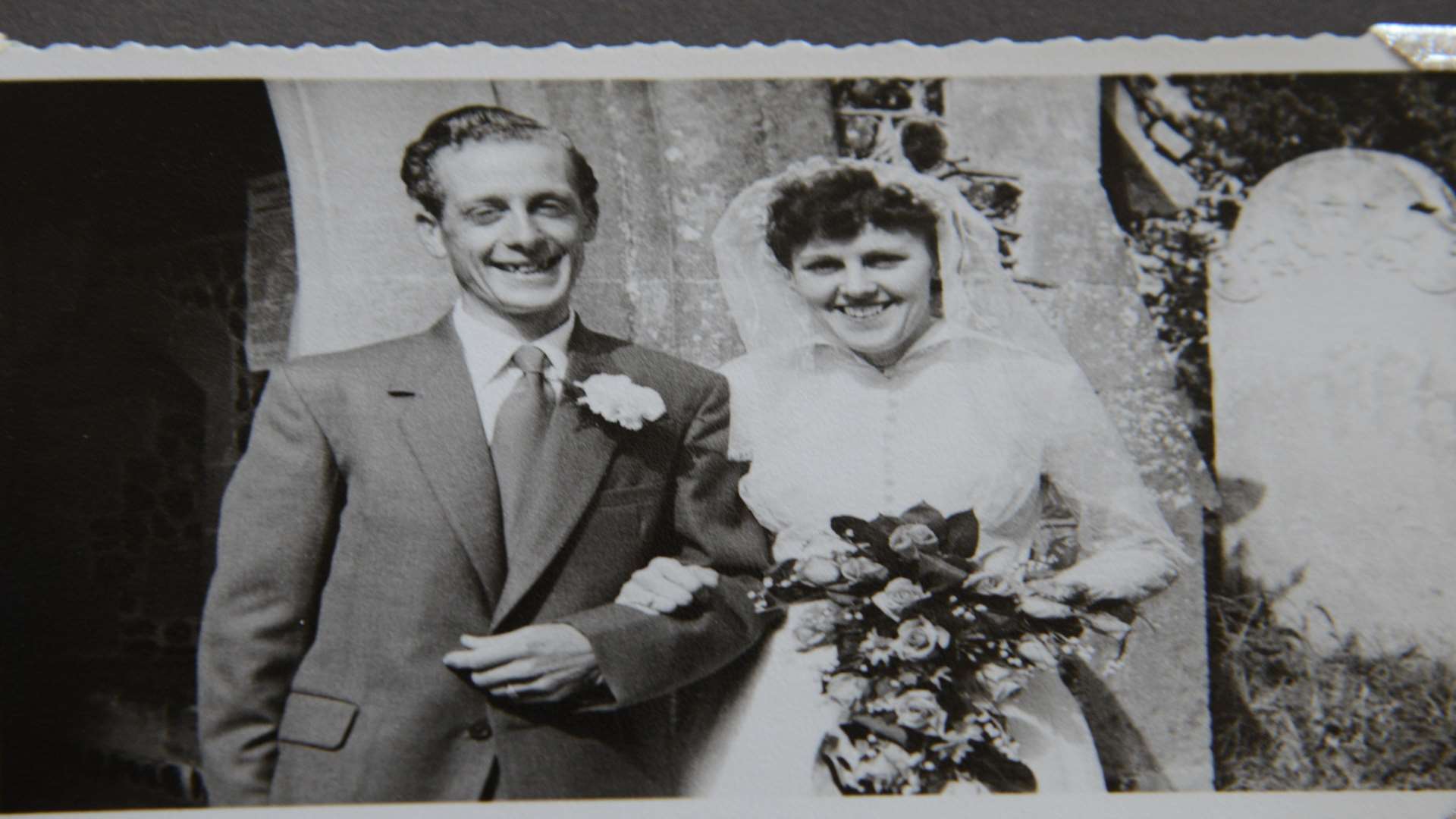 Ron and Sylvia on their wedding day