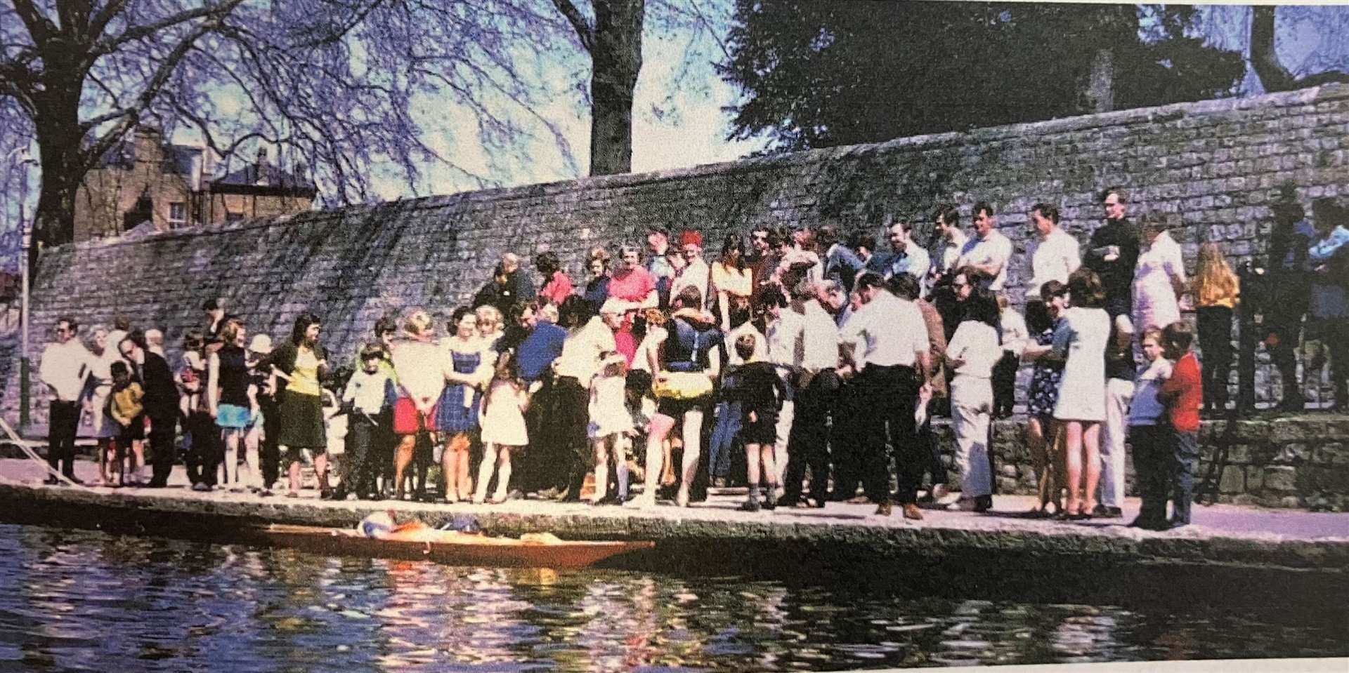 Leaving Maidstone in May 1970. Image from the Sea Paddler's Tale. Pegasus Publishers