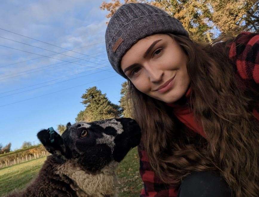 Millie Clark, 26, is a one to one farm tutor at Yew Tree Farm School. Picture: Millie Clark