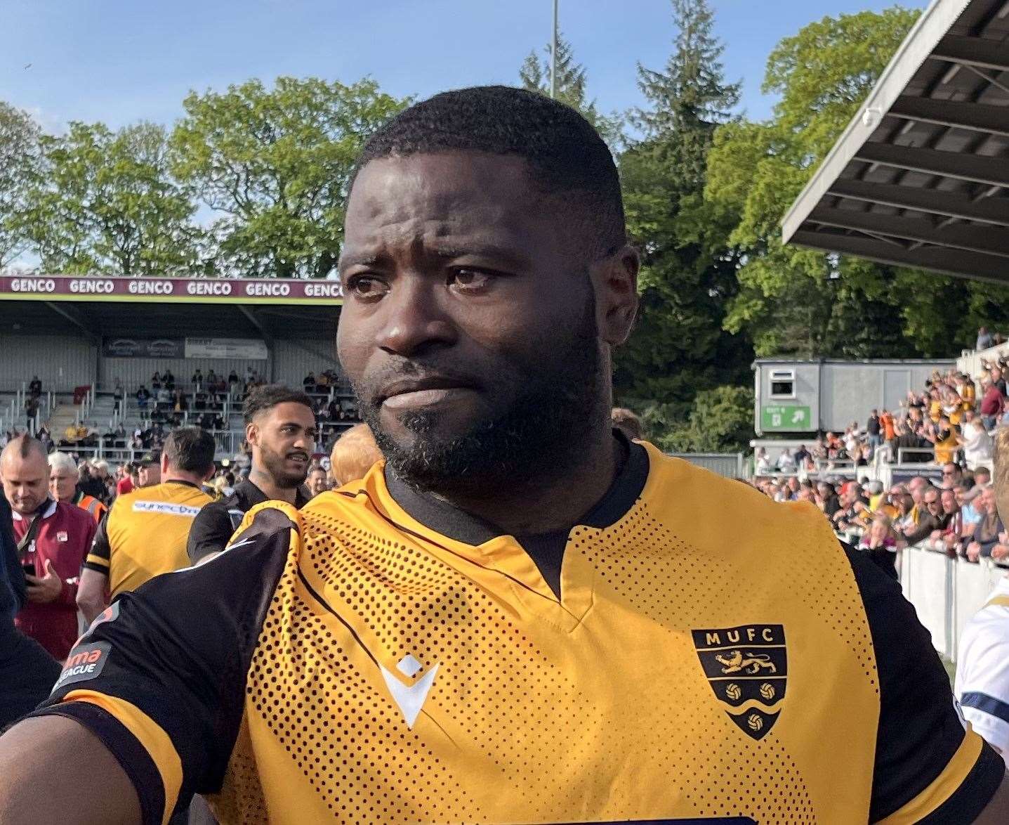 George Elokobi scored in his final game before retirement Picture: Steve Terrell