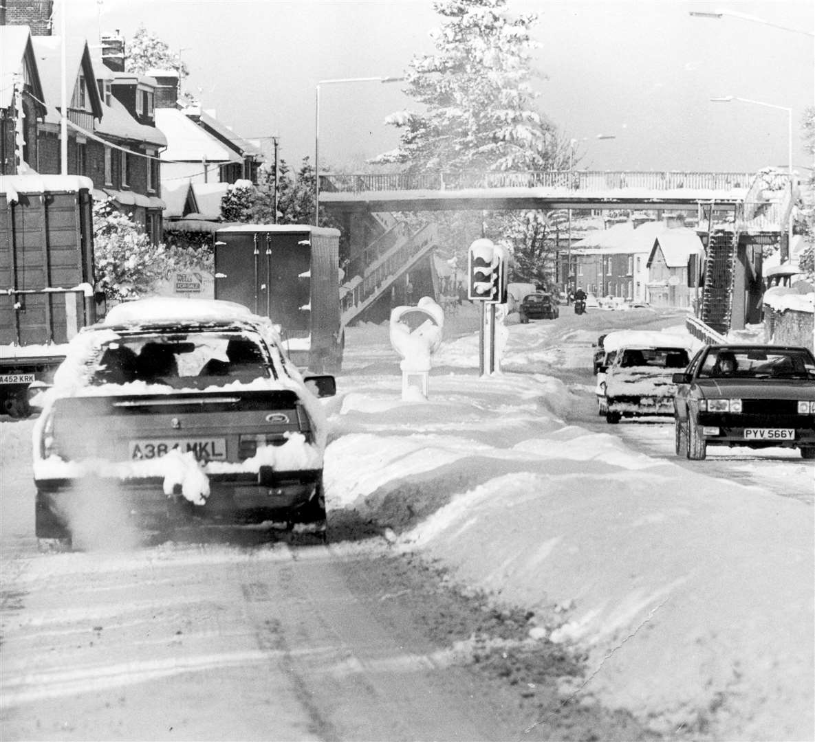 The roads were treacherous across the county, including in Ditton