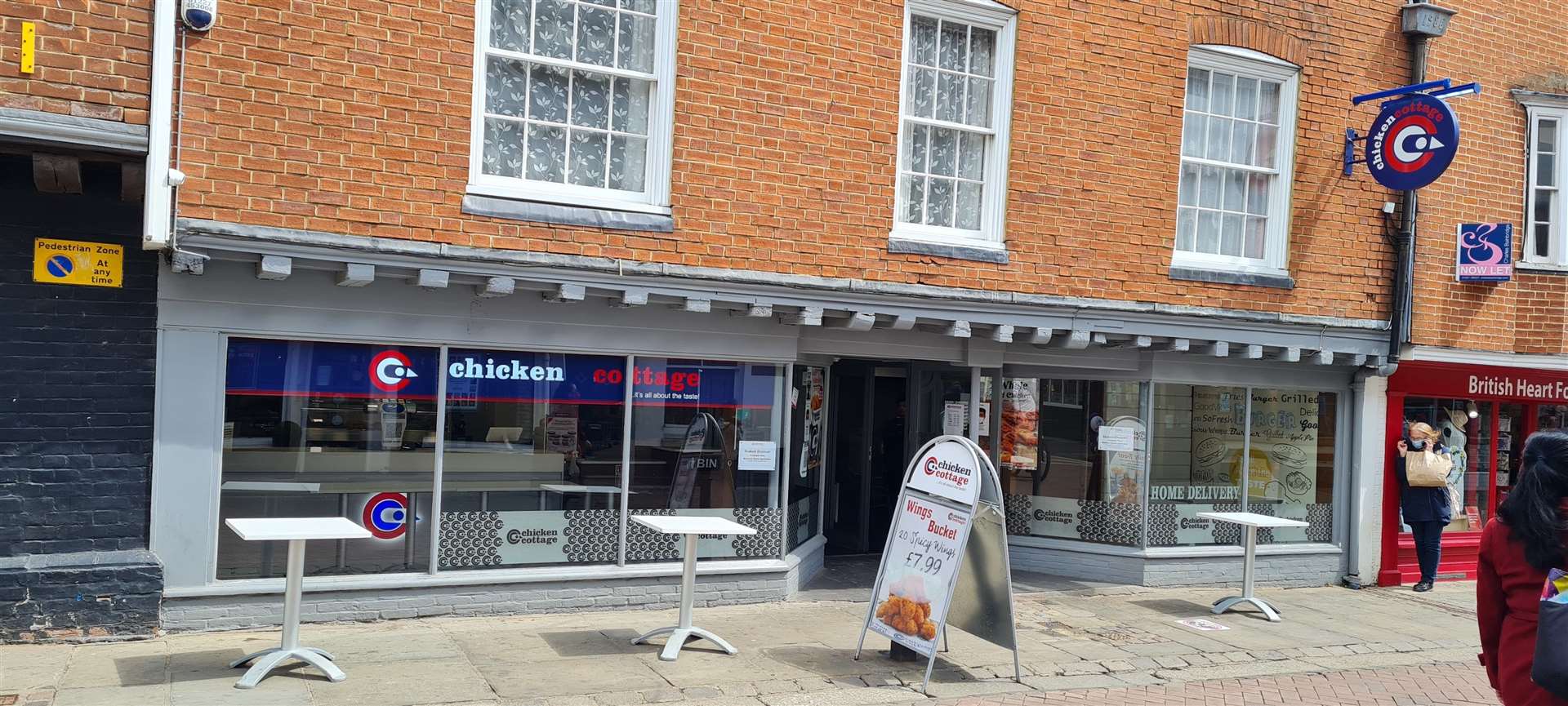 The site in St Peter's Street had to be completely rebuilt after collapsing and is now occupied by Chicken Cottage