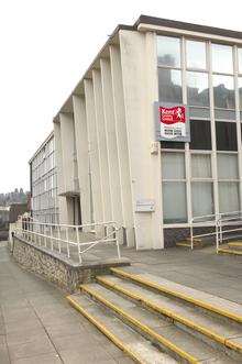 The old library in St Faith's Street, Maidstone, has been taken over by squatters