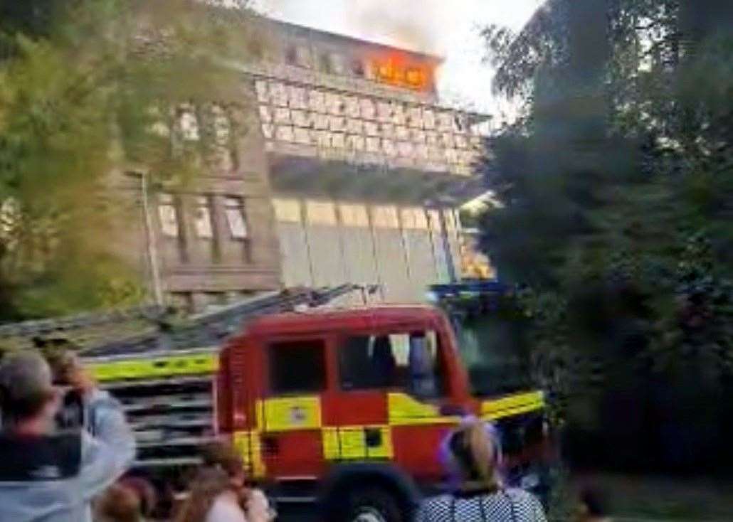 About 40 firefighters were at the scene of the blaze at an old school building in Ordnance Street, Chatham. Picture: Billy Wise