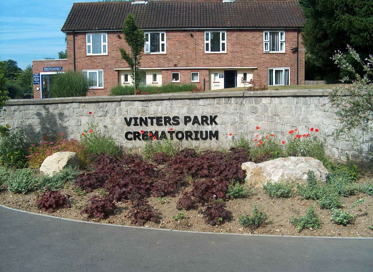 The entrance to the site in Bearsted Road. Picture: MBC